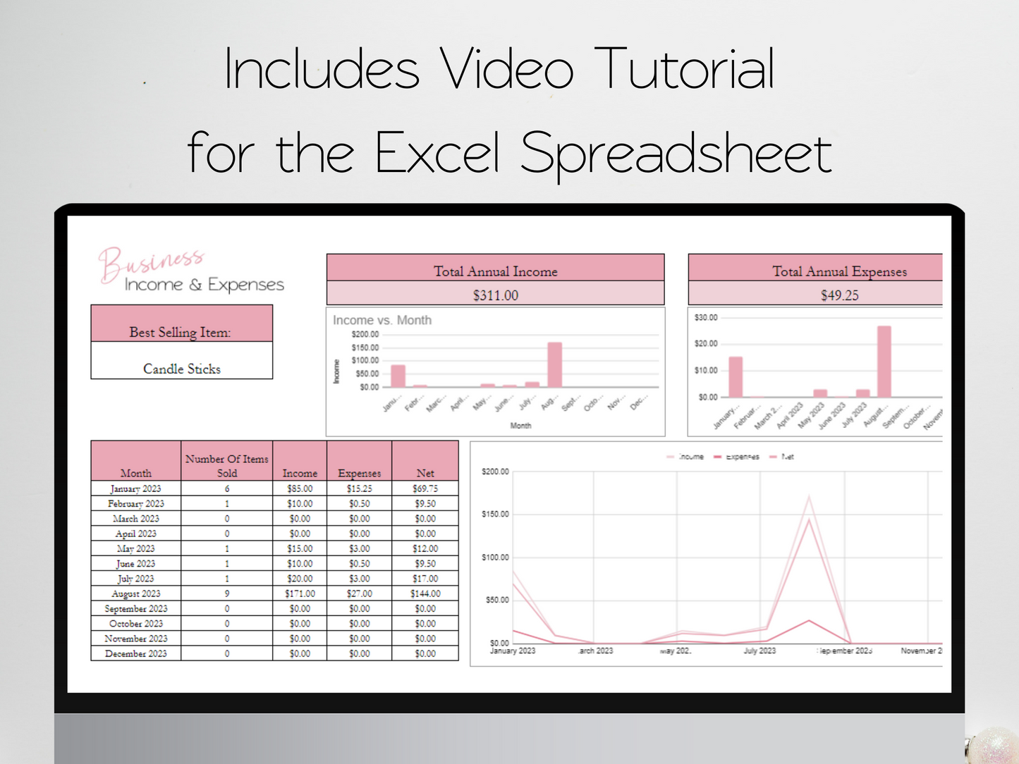 Ultimate Etsy Business Template Google Sheets Excel Spreadsheet