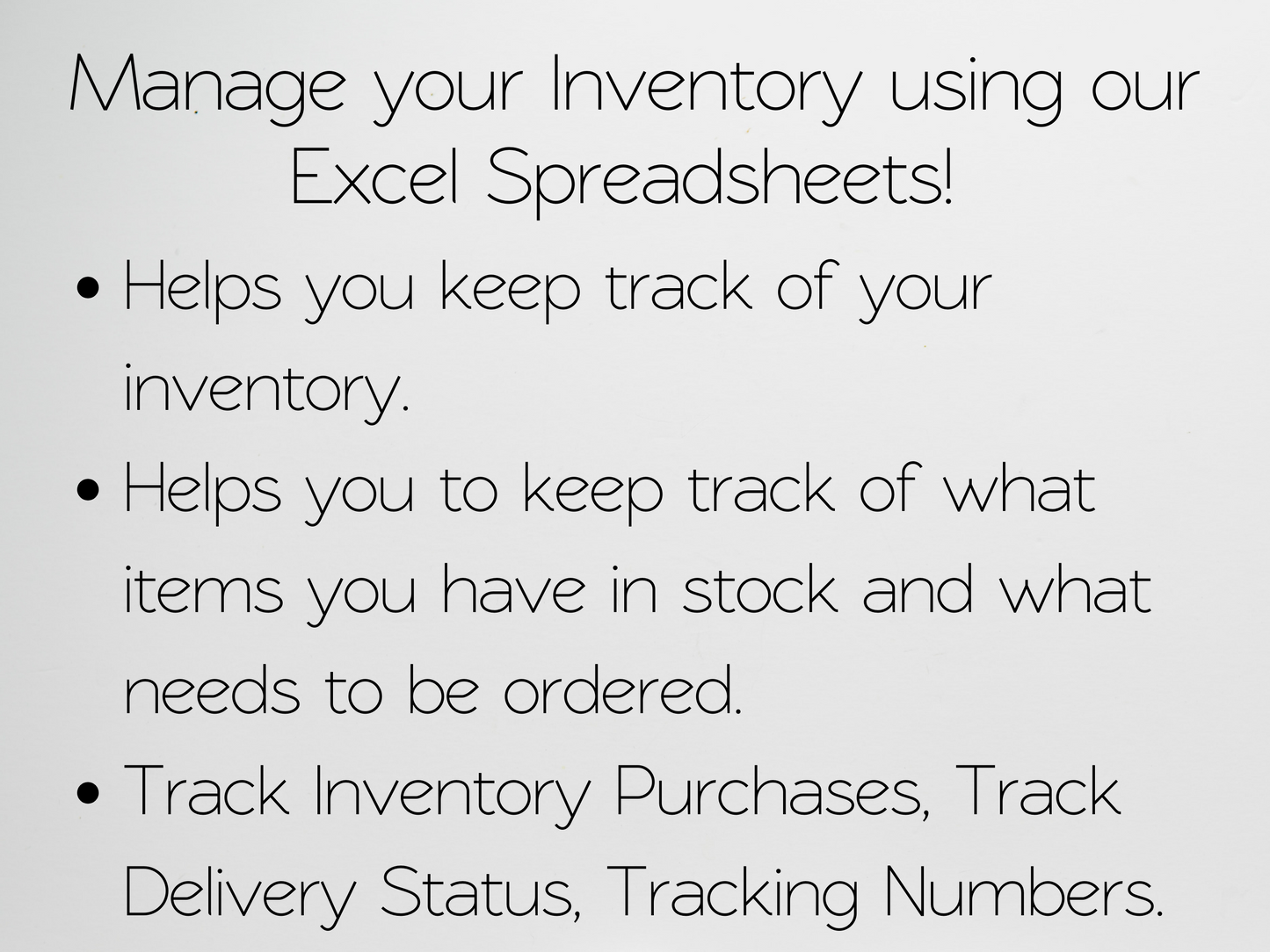 Inventory Tracker Template Google Sheets Excel Spreadsheet