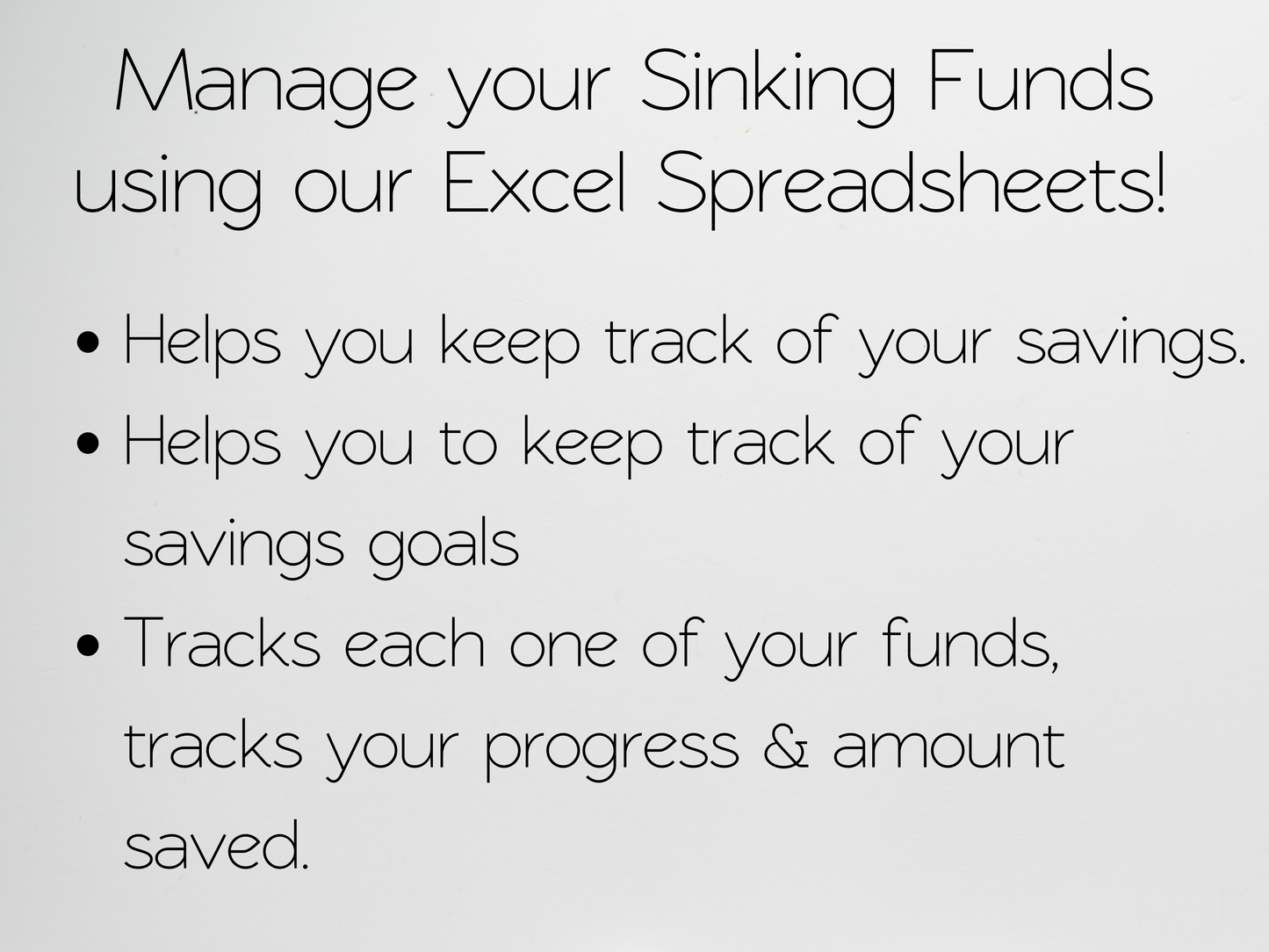 Sinking Funds Template Google Sheets Excel Spreadsheet