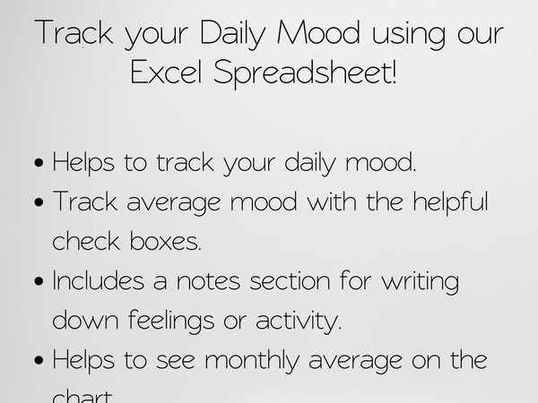 Mood Tracker Template Google Sheets Excel Spreadsheet – Savvy and Thriving