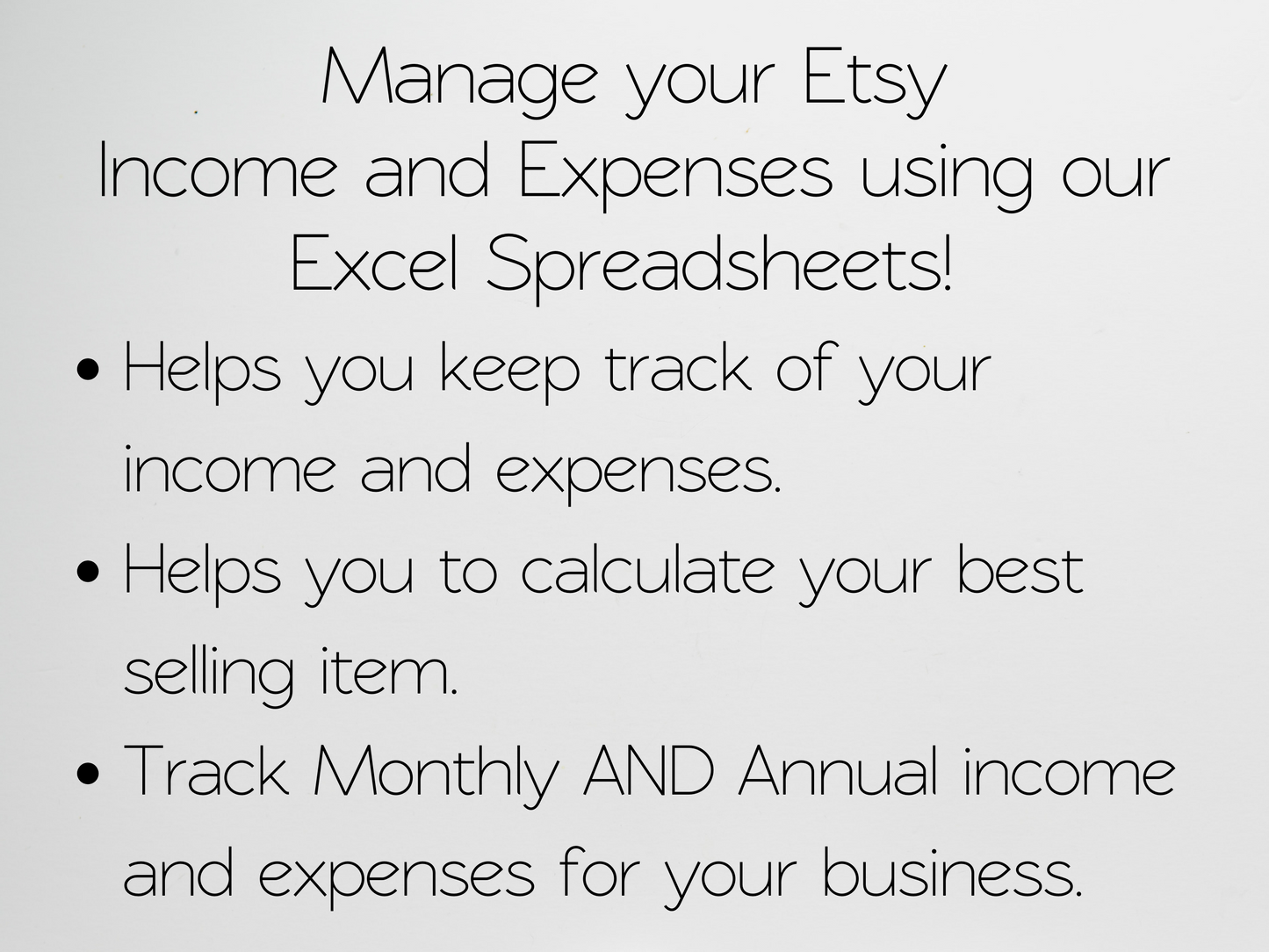Etsy Income and Expenses Template Google Sheets Excel Spreadsheet