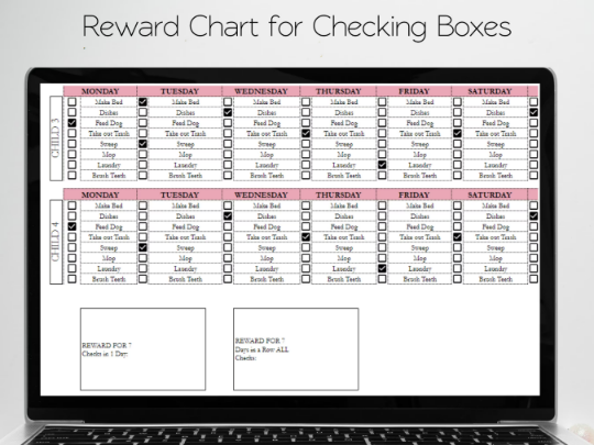 Family Chore Chart Template Google Sheets Excel Spreadsheet