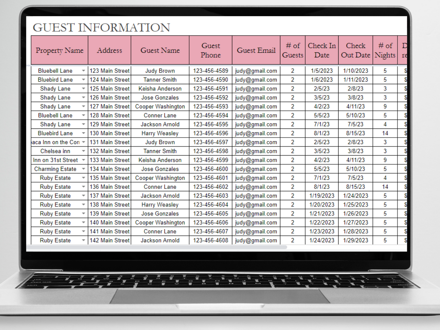 Ultimate Airbnb Planner Template Google Sheets Excel Spreadsheet